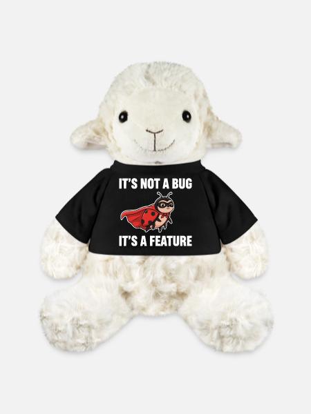 Pas d’insecte, juste une fonctionnalité – Super-héros Ladybug - Mouton en peluche Annika MiniFeet® - noir