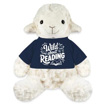 Passionné de lecture - Mouton en peluche Annika MiniFeet® - bleu marine - Devant