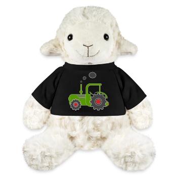Tracteur vert - Mouton en peluche Annika MiniFeet® - noir - Devant