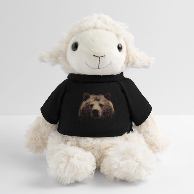 Red Halftone Bear Head MiniFeet® Sheep Annika