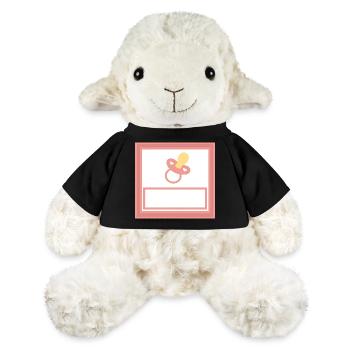 Personnalisez votre propre modèle de bébé - Mouton en peluche Annika MiniFeet® - noir - Devant