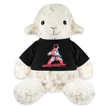 Karate Junge Synthwave - MiniFeet® Schaf Annika - Schwarz - Vorne