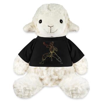 Karaté Fille Croquis Style Rétro - Mouton en peluche Annika MiniFeet® - noir - Devant