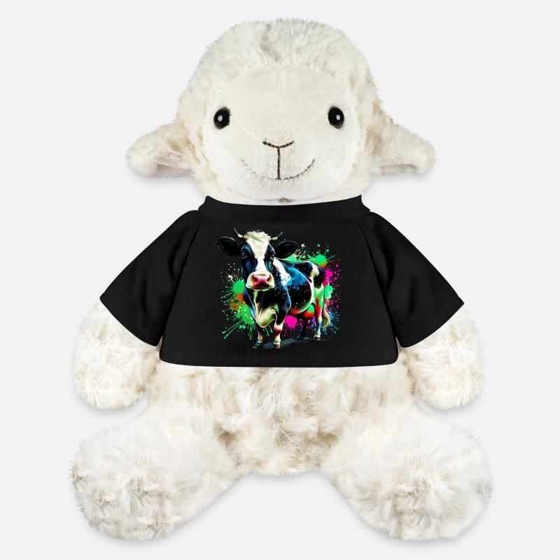 Vache - Mouton en peluche Annika MiniFeet® - noir