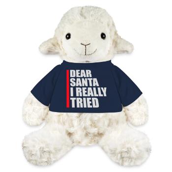Dear Santa I Really Tried Weihnachten Humor Lustig - MiniFeet® Schaf Annika - French Navy - Vorne
