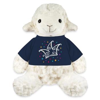 Casquette de fou de carnaval moderne avec étoiles et confettis - Mouton en peluche Annika MiniFeet® - bleu marine - Devant