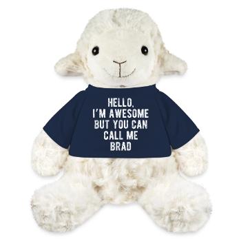 Hello I’m Awesome Call Me Brad Funny Quote - MiniFeet® Sheep Annika - french navy - Front