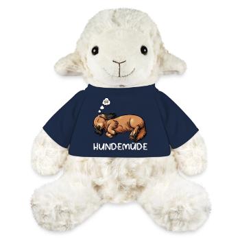 Hundemüde Langhaardackel Dackel Dackelhalter  - MiniFeet® Schaf Annika - French Navy - Vorne