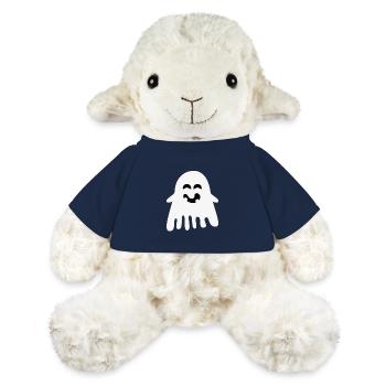 Fantôme rieur – Halloween minimaliste - Mouton en peluche Annika MiniFeet® - bleu marine - Devant