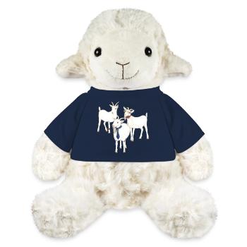 3 drôles de chèvres - un excellent cadeau pour les fans de chèvre - Mouton en peluche Annika MiniFeet® - bleu marine - Devant