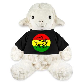 Lion de Juda dans le style rastafari - Mouton en peluche Annika MiniFeet® - noir - Devant
