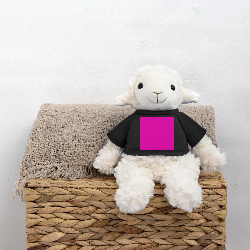 Modèle de personnalisation de la texture d’arrière-plan rose Mouton en peluche Annika MiniFeet®