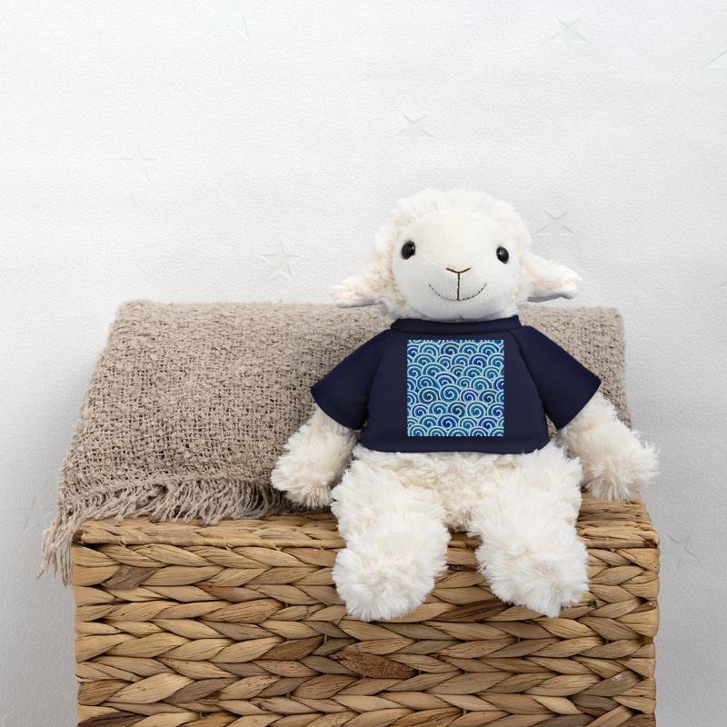 Expressive wave pattern in blue MiniFeet® Sheep Annika