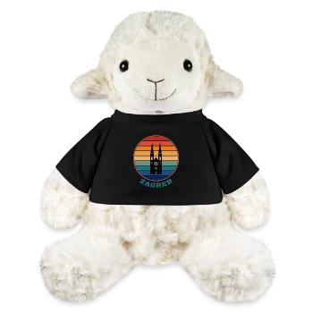 Zagreb Landmark Silhouette Croatia Travel Souvenir - MiniFeet® Sheep Annika - black - Front