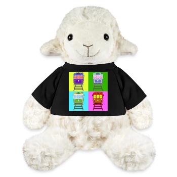Tram, tram pop art - MiniFeet® Sheep Annika - black - Front