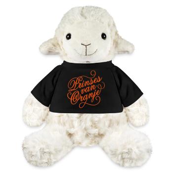 Oranje Prinses Funny King's Day T-Shirt Girl - MiniFeet® Sheep Annika - black - Front