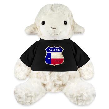 Pearland Texas crest flag design - MiniFeet® Sheep Annika - black - Front