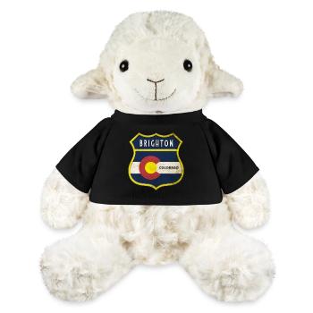 Brighton Colorado coat of arms design - MiniFeet® Sheep Annika - black - Front