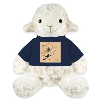 Affiche Rose de Noël - Mouton en peluche Annika MiniFeet® - bleu marine - Devant