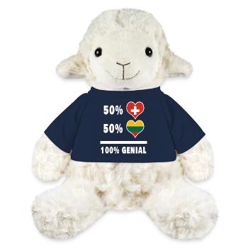 Lithuania and Switzerland 100% Awesome Flag - MiniFeet® Sheep Annika - french navy - Front
