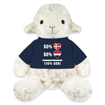 Albanie et Danemark 100% drapeau de génie - Mouton en peluche Annika MiniFeet® - bleu marine - Devant