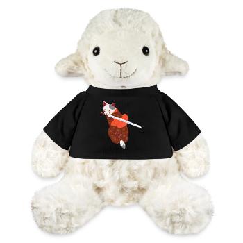 chat en kimono épée mordante - Mouton en peluche Annika MiniFeet® - noir - Devant