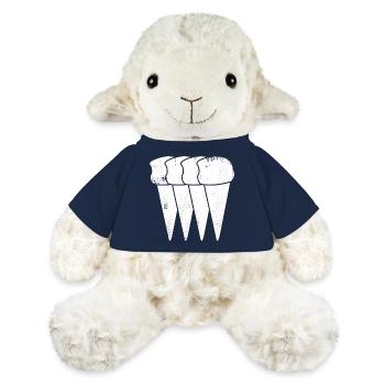 Cornets de crème glacée - Mouton en peluche Annika MiniFeet® - bleu marine - Devant