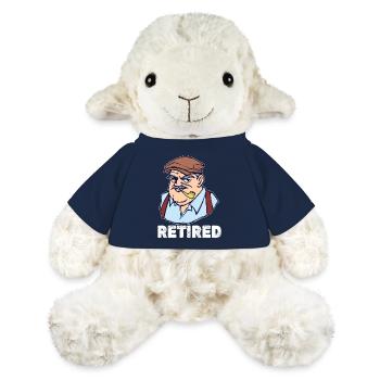 Ruhestand Spruch Rentner Pensionär Freizeit - MiniFeet® Schaf Annika - French Navy - Vorne