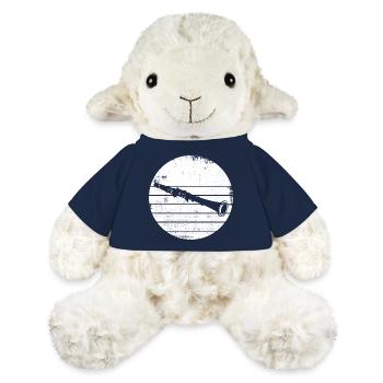 Esquisse de clarinette - Mouton en peluche Annika MiniFeet® - bleu marine - Devant
