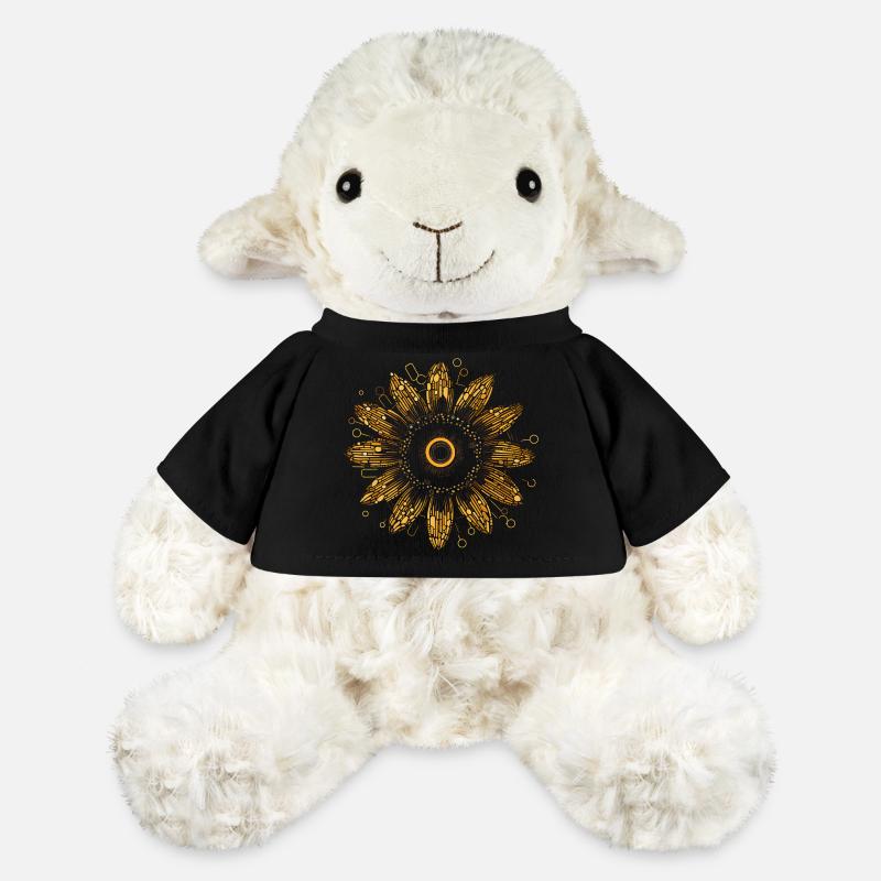 Boho Sunflower Mandala Pattern - MiniFeet® Sheep Annika - black