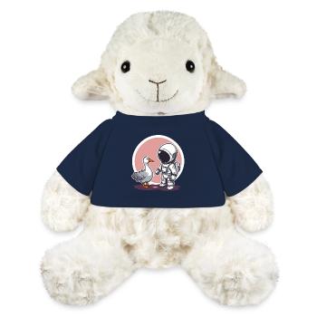 Mignon astronaute et oie dessin animé Design | Espace - Mouton en peluche Annika MiniFeet® - bleu marine - Devant