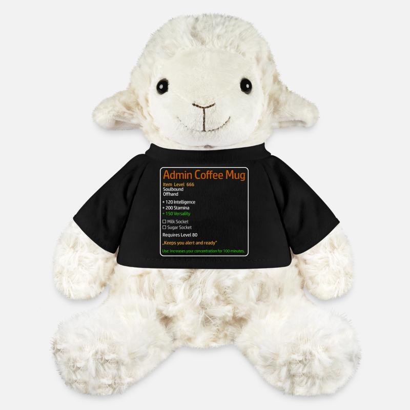 Admin Tasse à café avec statistiques - Mouton en peluche Annika MiniFeet® - noir