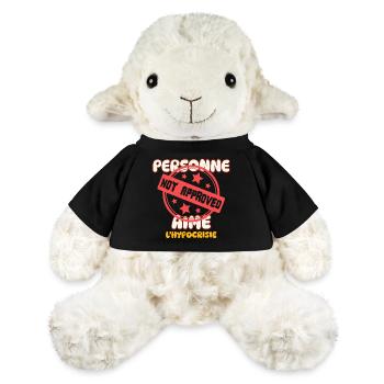 Personne aime l'hypocrisie - Mouton en peluche Annika MiniFeet® - noir - Devant