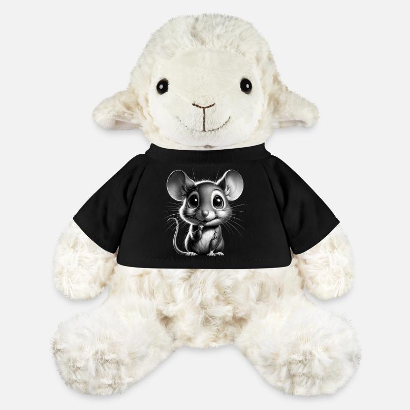 Adorable Cute Mouse Design - MiniFeet® Sheep Annika - black