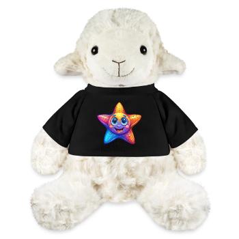 Seestern Buntes Kawaii Cartoon Meerestier - MiniFeet® Schaf Annika - Schwarz - Vorne
