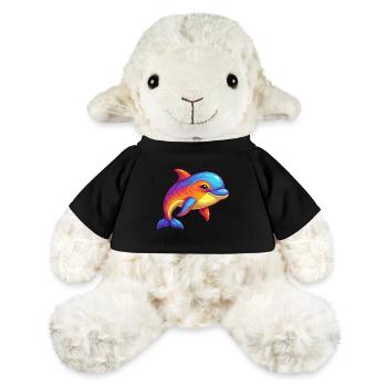 Bottlenose Whale Colorful Kawaii Cartoon Clipart - MiniFeet® Sheep Annika - black - Front