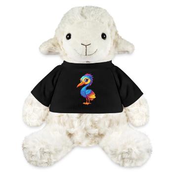 Crane Colorful Kawaii Cartoon Character Bird - MiniFeet® Sheep Annika - black - Front