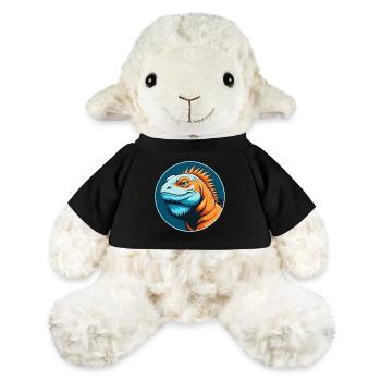 Iguana Cute Kawaii Cartoon Clipart Animal Pet Logo - MiniFeet® Sheep Annika - black - Front