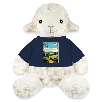 Surrey Hills Affiche de voyage Souvenir Carte Postale Peinture - Mouton en peluche Annika MiniFeet® - bleu marine - Devant