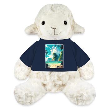Phi Thaïlande Affiche de voyage thaïlandaise Peinture souvenir WPA - Mouton en peluche Annika MiniFeet® - bleu marine - Devant