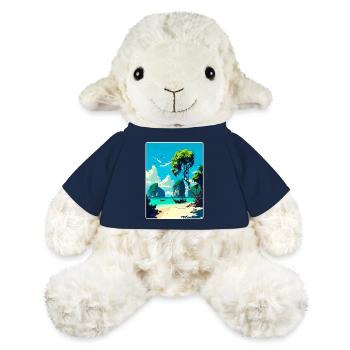 Phi Thaïlande Affiche de voyage thaïlandaise Peinture souvenir WPA - Mouton en peluche Annika MiniFeet® - bleu marine - Devant