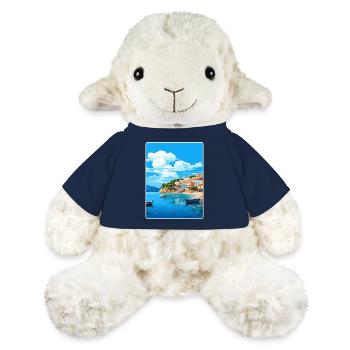 Parga Grèce Affiche de voyage Souvenir Carte Postale Peinture - Mouton en peluche Annika MiniFeet® - bleu marine - Devant