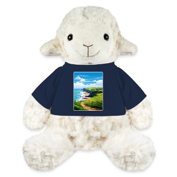 Crackington Haven Cornwall England Travel Poster - MiniFeet® Sheep Annika - french navy - Front
