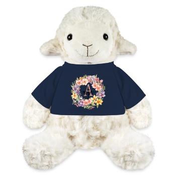 A| Monogram | Name | Anja | Watercolor | Colorful - MiniFeet® Sheep Annika - french navy - Front