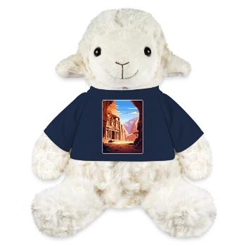 Petra Jordan Affiche de voyage Souvenir Carte Postale Peinture - Mouton en peluche Annika MiniFeet® - bleu marine - Devant