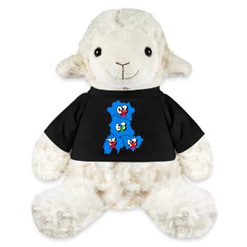 Région Auvergne - Mouton en peluche Annika MiniFeet® - noir - Devant