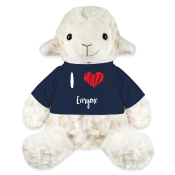 Haïr tout le monde Arrêter de haïr Anti haine - Mouton en peluche Annika MiniFeet® - bleu marine - Devant