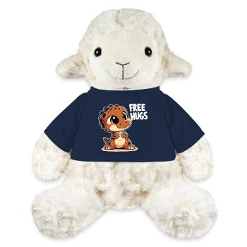 T-Rex süß Baby Dino Babydino Dinobaby Geschenk - MiniFeet® Schaf Annika - French Navy - Vorne