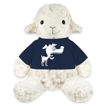 Kleiner weißer Hund und großes Maul - MiniFeet® Schaf Annika - French Navy - Vorne
