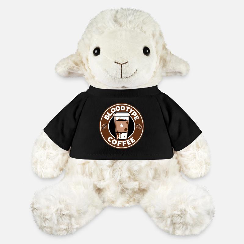 Blood Type Coffee Cartoon Gift - MiniFeet® Sheep Annika - black